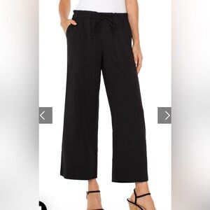 Liverpool Pull-on Tie Waist Wide Leg Ankle